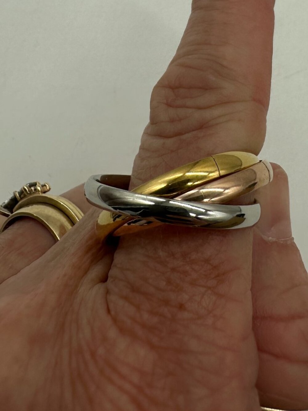 NWT New Womens Costume Jewelry Rings Stackable Criss Cross 11 Silver Gold Rose